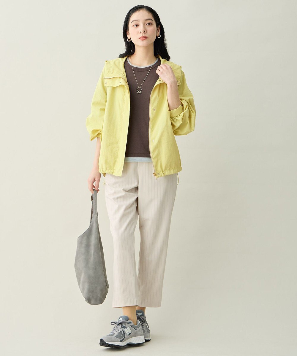 ANY L イージーケアライトストレッチテーパードパンツ 