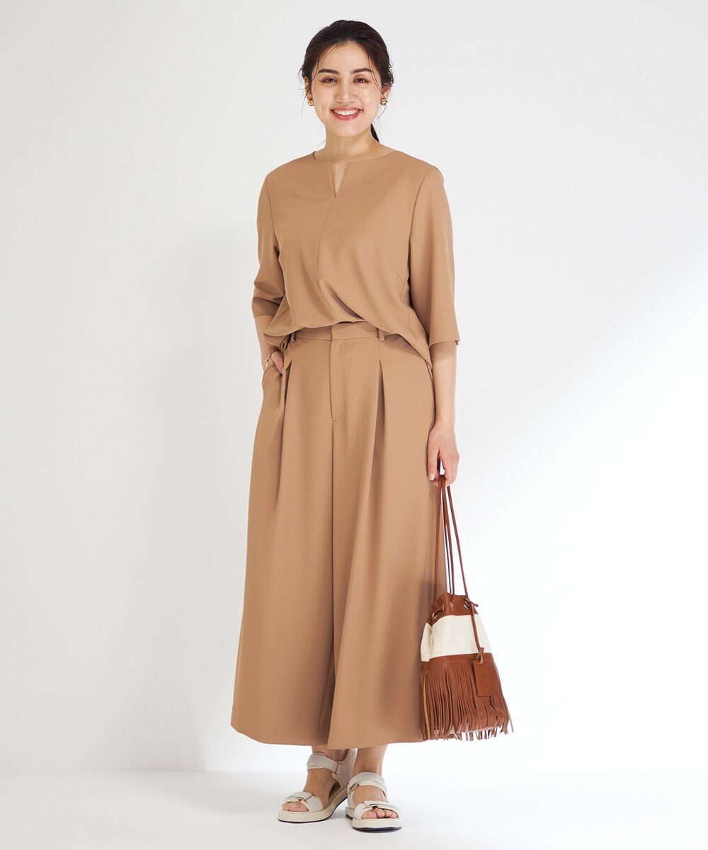 23区 L 【Lサイズ限定/洗える】ハイストレッチツイル パンツ 