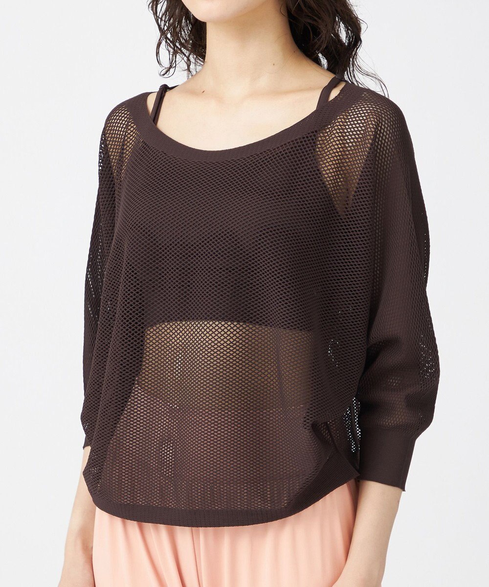 Chacott Chacott BALANCE【ノーソーイングニット】7分袖メッシュニットTシャツ 