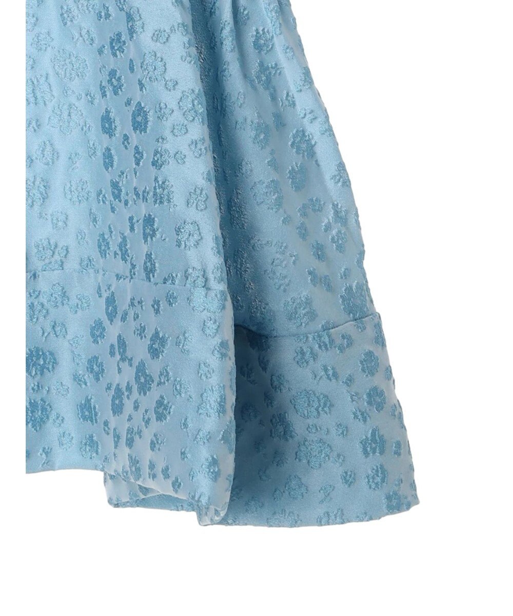 Green Parks パフスリーブジャガードペプラムブラウス 