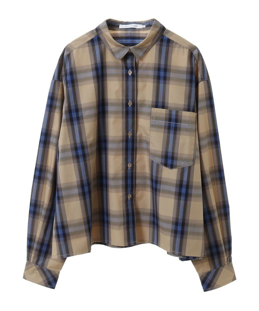 AMERICAN HOLIC イージーケアショート丈チェックシャツ 
