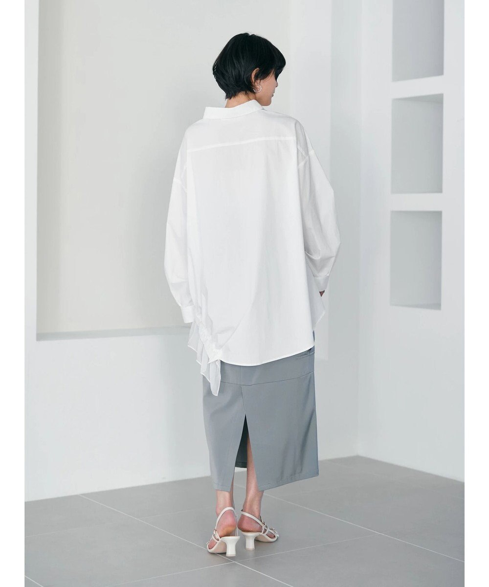 YECCA VECCA シアーMIXアシメシャツ 