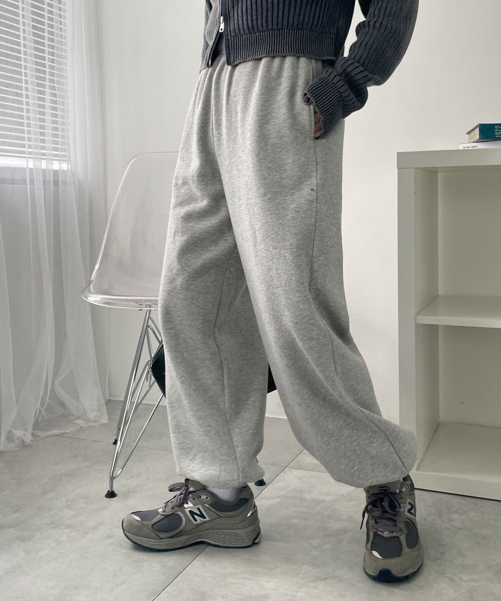 WEGO 【あったか/ウエストゴム】裏起毛スウェットジョガーパンツ 