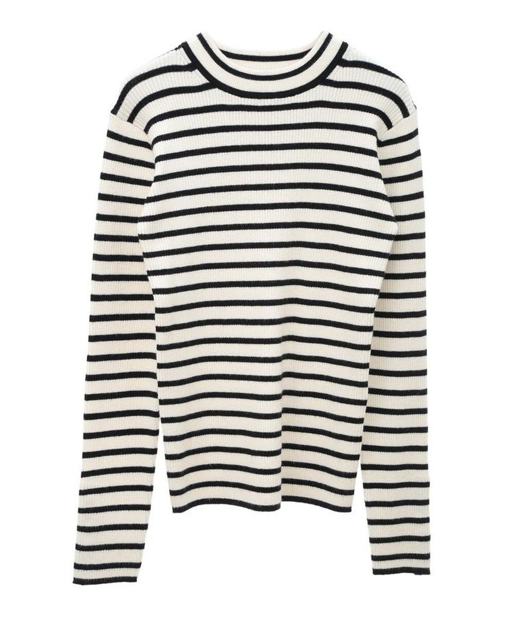 Green Parks もちやわ　袖口釦リブニットプルオーバー 