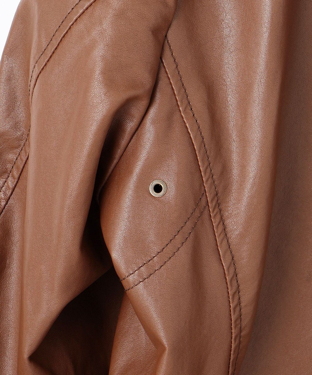 JOSEPH ABBOUD ベジタブルラムスキンレザーコート 