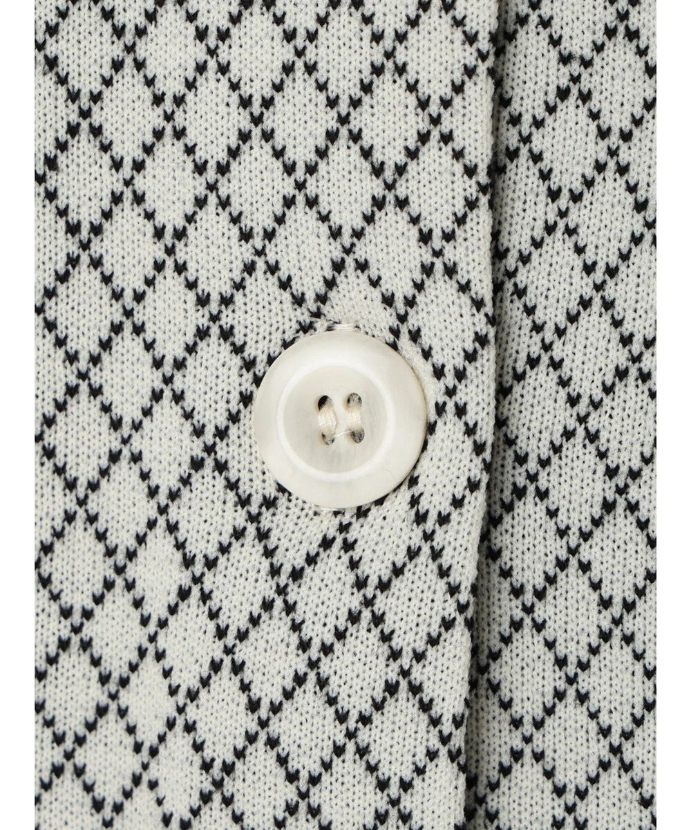 earth music&ecology ダイヤ柄ジャガードカーディガン 