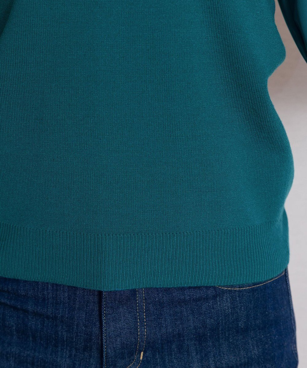 Tiaclasse L 【新色追加・洗える】異素材パフ袖トップス 