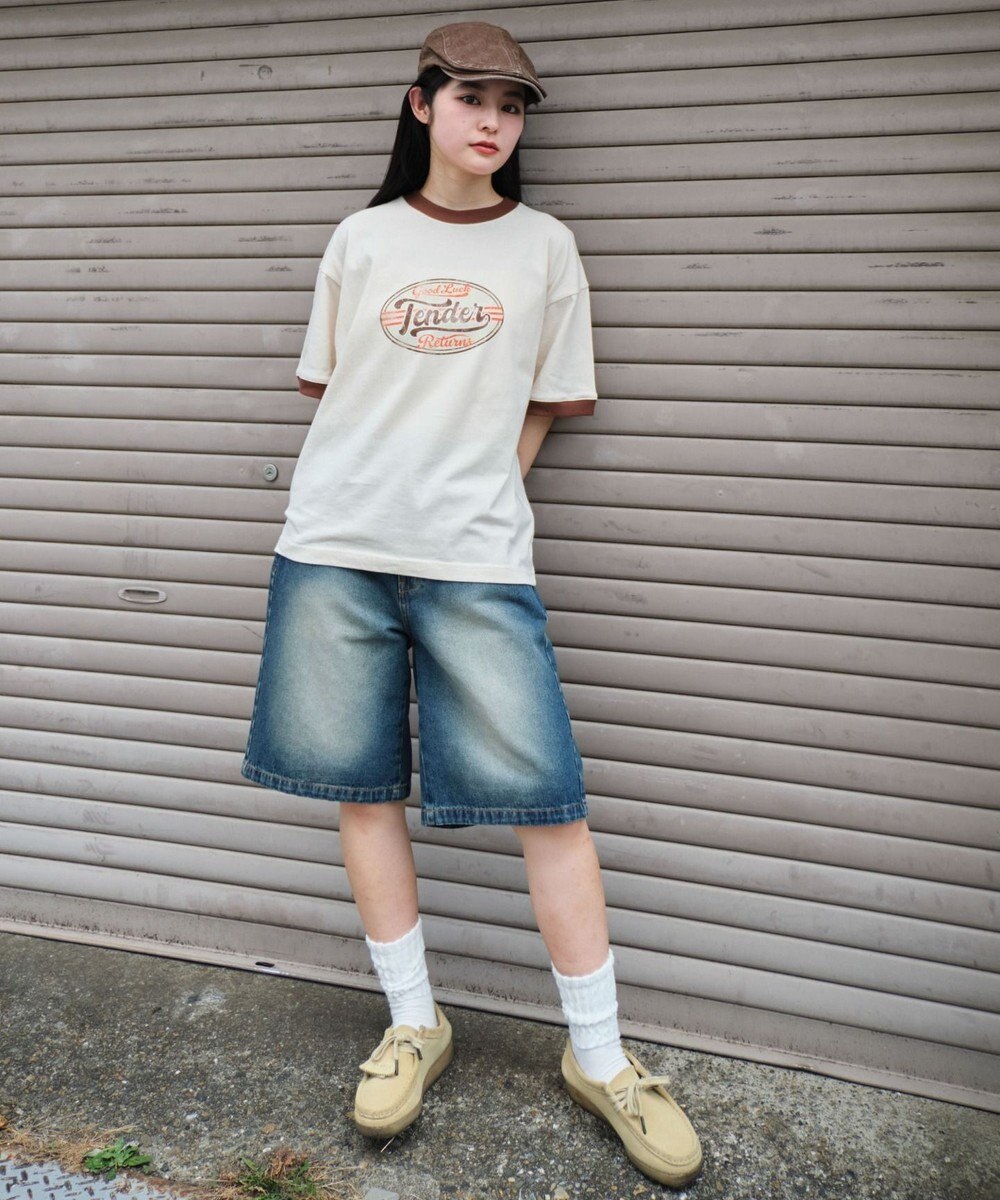 WEGO 【ユニセックス着用ITEM/MLサイズ展開】コンパクトフィットグラフィックリンガーT（SS） 