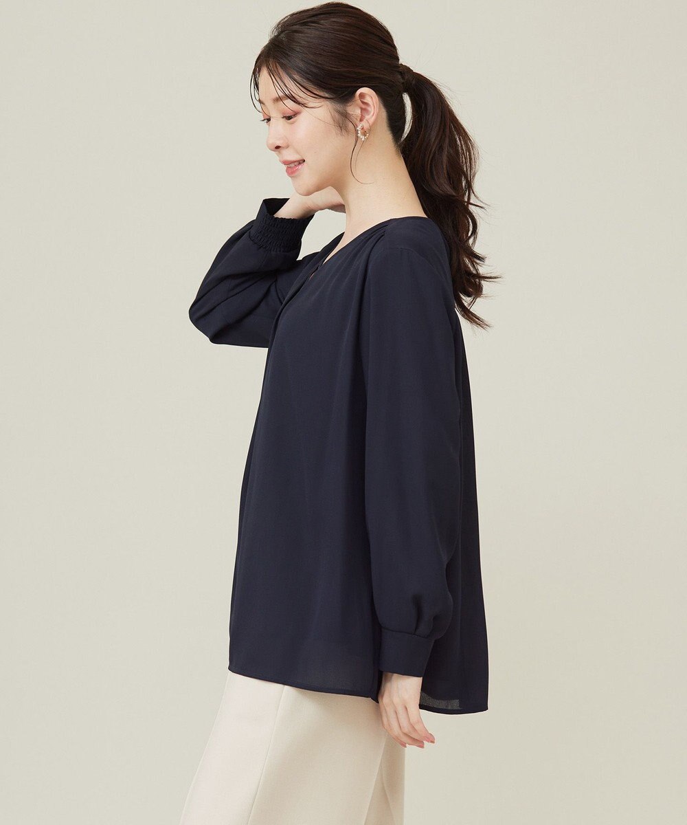 ANY SIS 【WEB限定】エニポカシリーズVネック ブラウス 