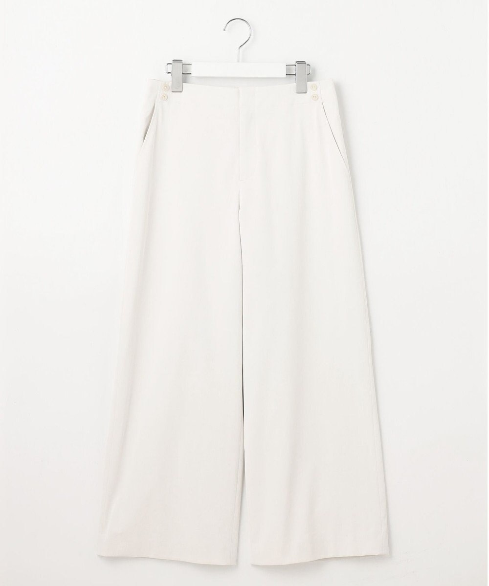 J.PRESS LADIES 【洗える・吸水速乾】麻シェルドライ セミワイド パンツ 