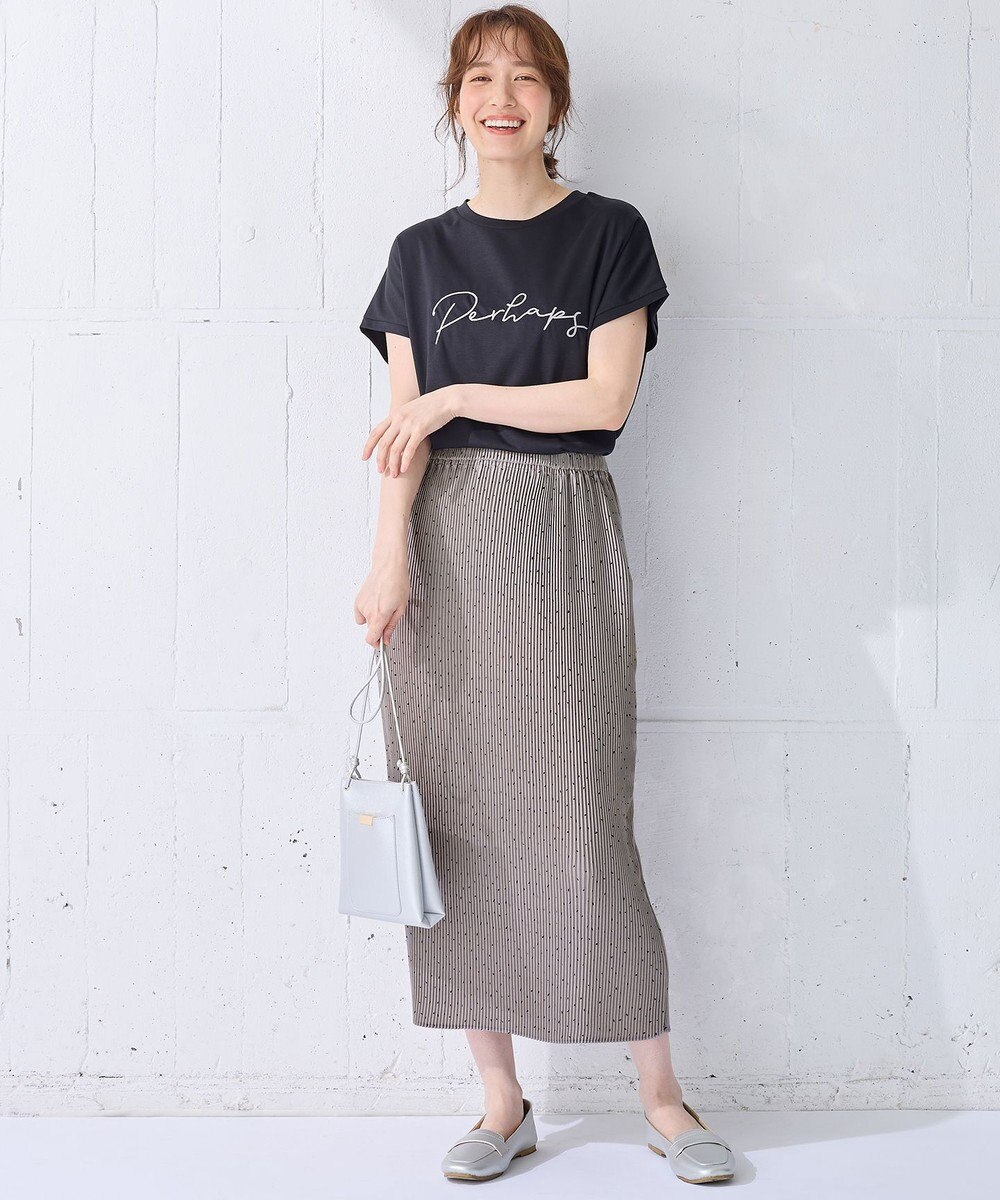 ANY 【汗ジミ防止加工】シルケットスムースフレンチスリーブ刺繍ロゴTシャツ 