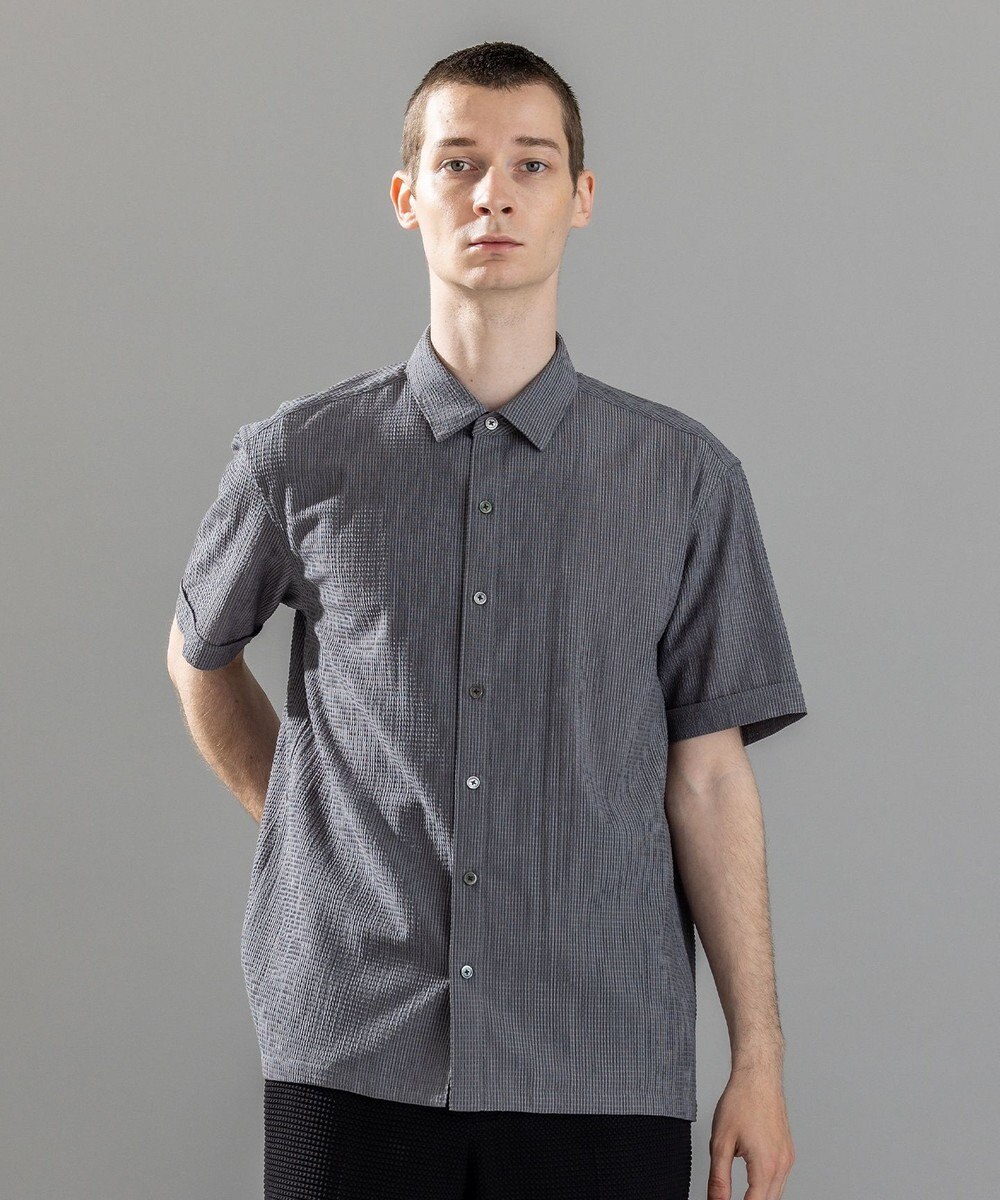 JOSEPH HOMME 新素材【通気性/ストレッチ】トリコサッカーストレッチ 　レギュラーカラー半袖シャツ 