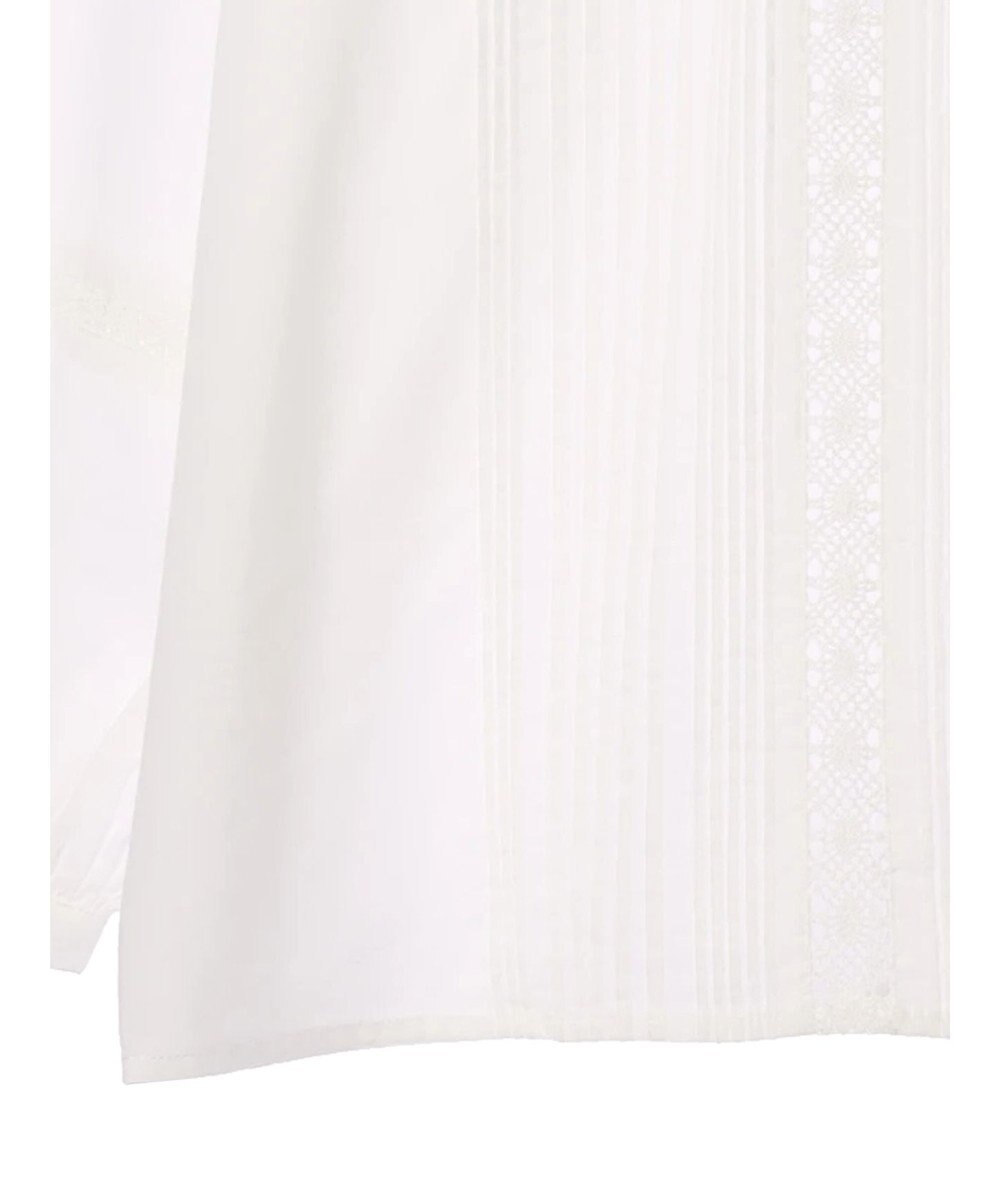 earth music&ecology ピンタックレースブラウス 