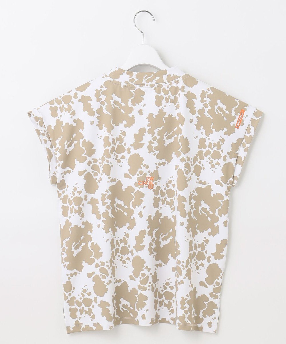 PW CIRCULUS 【WOMEN】【ストレッチ/UVケア】アニマルプリント モックネック シャツ 