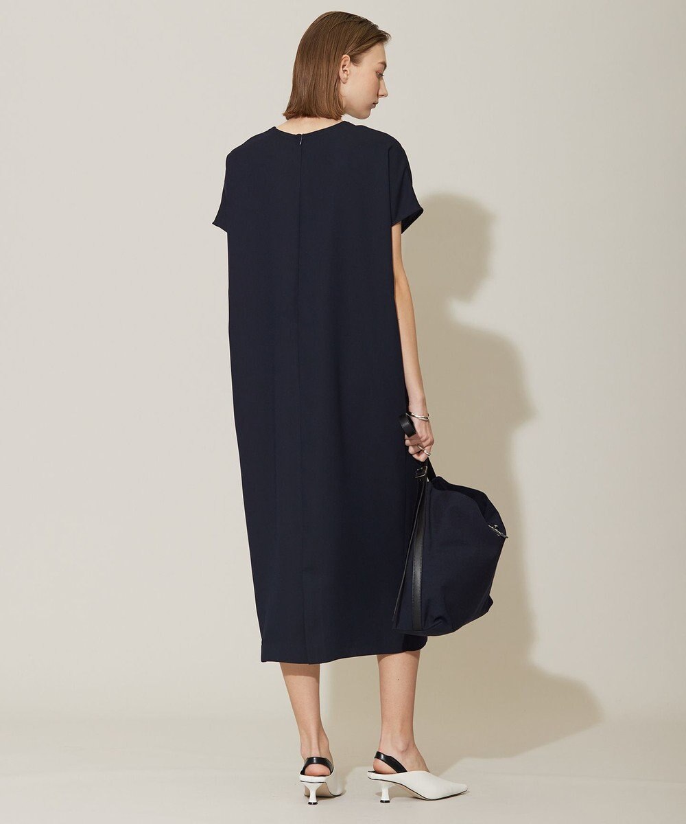 ICB 【接触冷感・UVケア・速乾・洗える】FluidBackSatin レイヤードデザインワンピース 