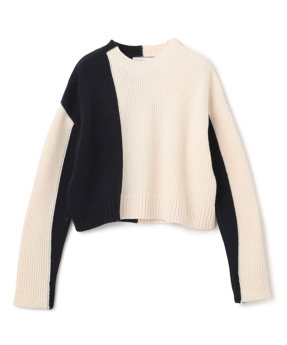 BEIGE， LAURIERS / ウールカシミヤバイカラーニット 