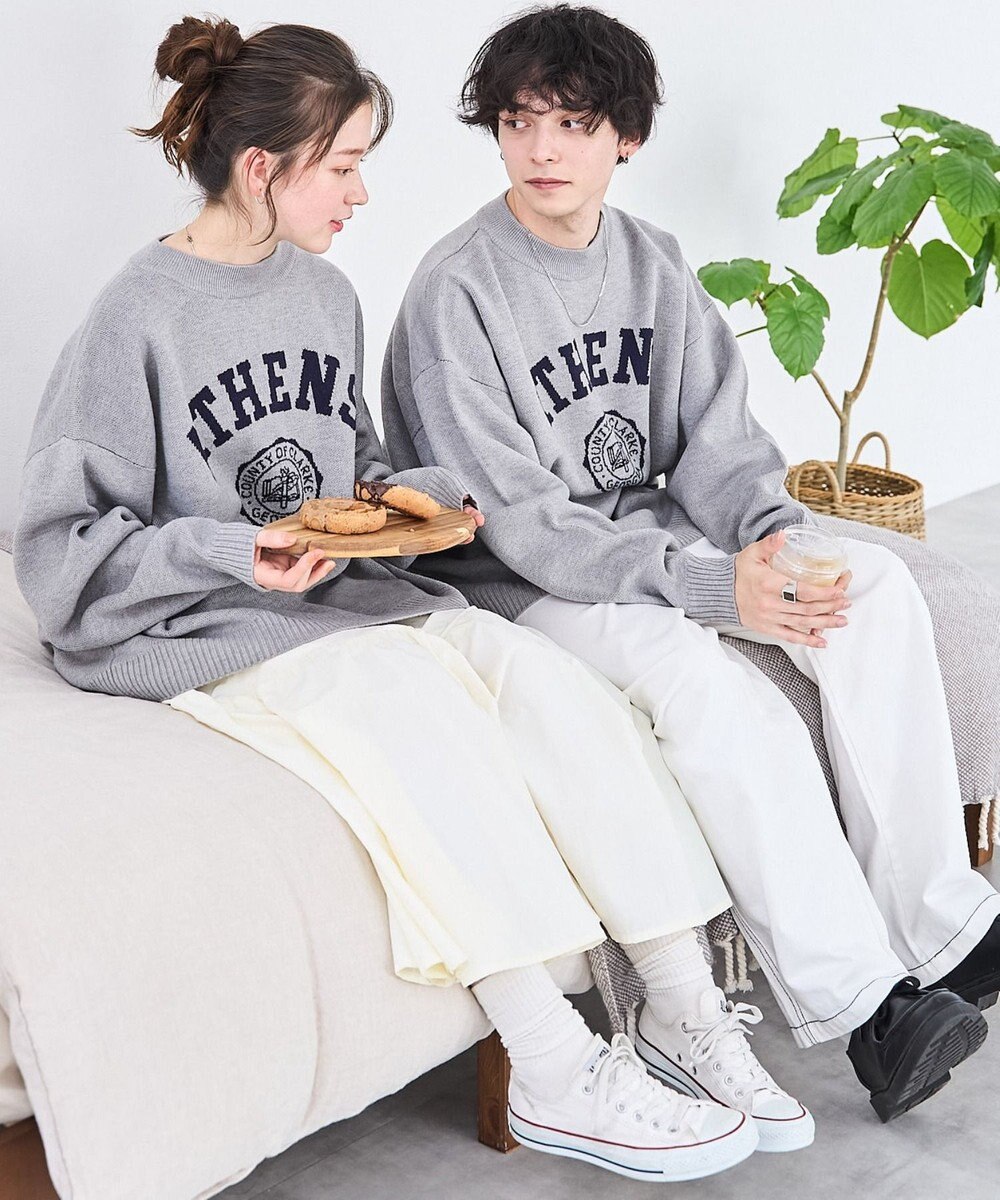 WEGO オーバーフィットジャガードプルオーバー 