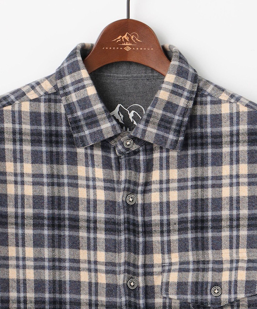 JOSEPH ABBOUD MOUNTAIN 【オーガニックコットン/ソフト】ムリネチェック シャツ 