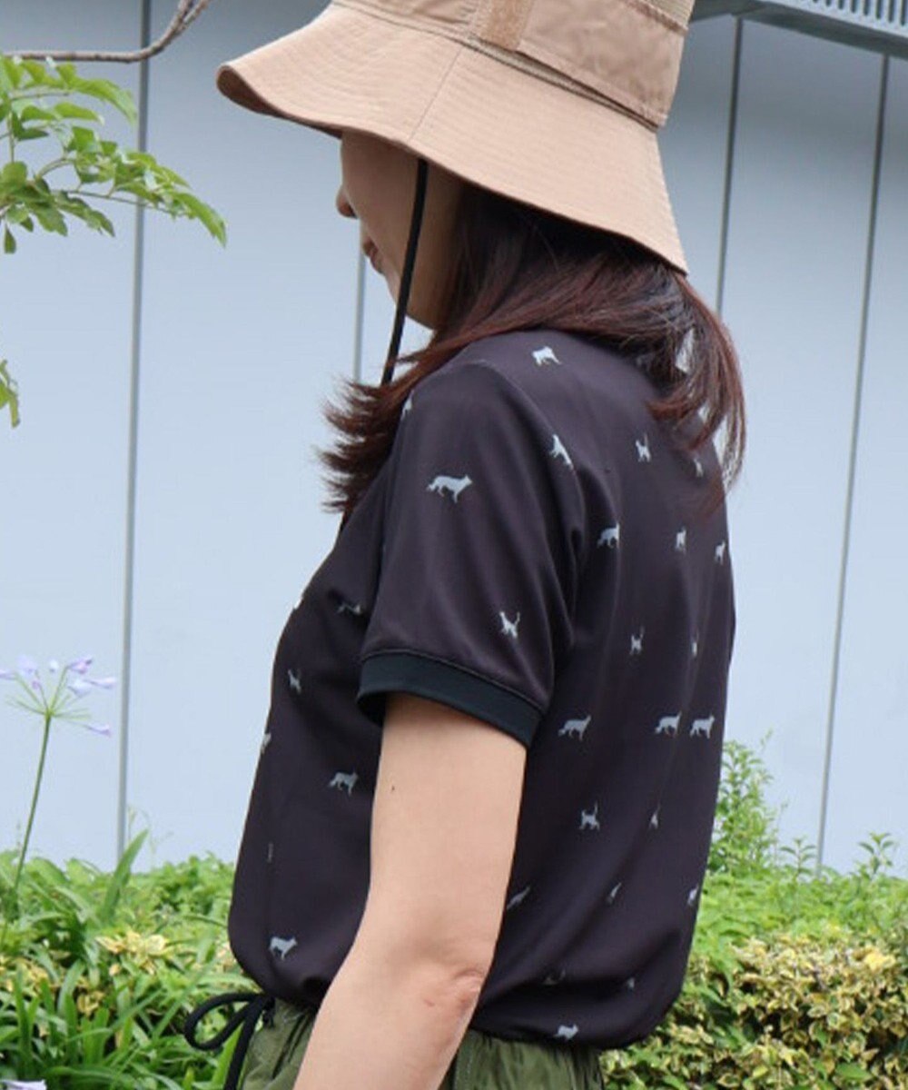 PW CIRCULUS 【WOMEN】【ストレッチ / UVケア】アニマルプリント カノコ ポロシャツ ゴルフウェア レディース 