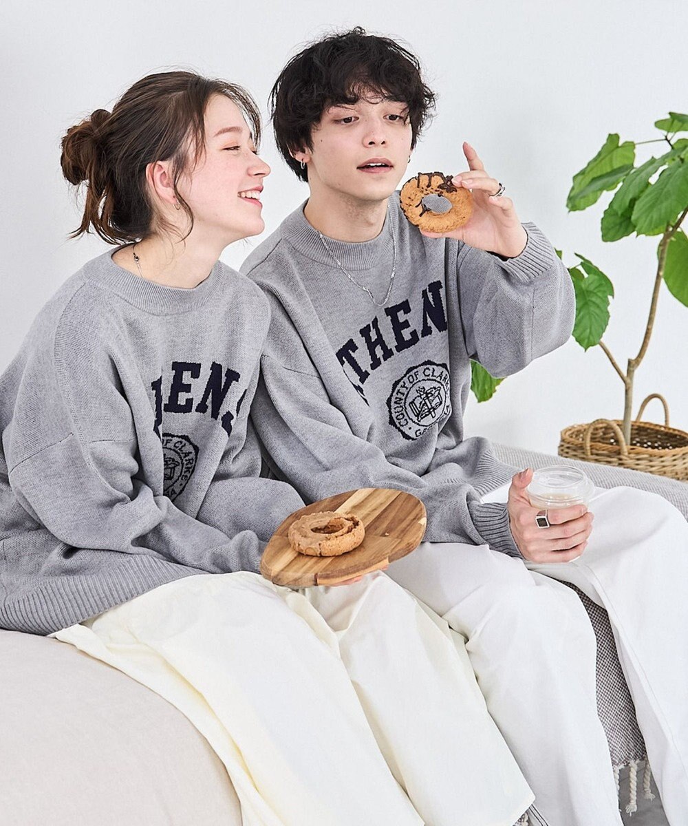 WEGO オーバーフィットジャガードプルオーバー 