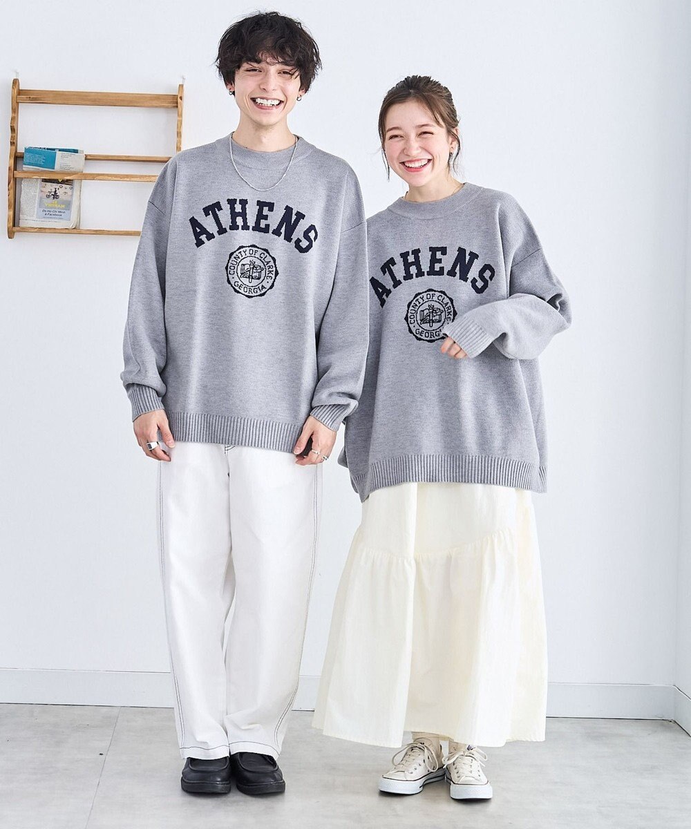 WEGO オーバーフィットジャガードプルオーバー 