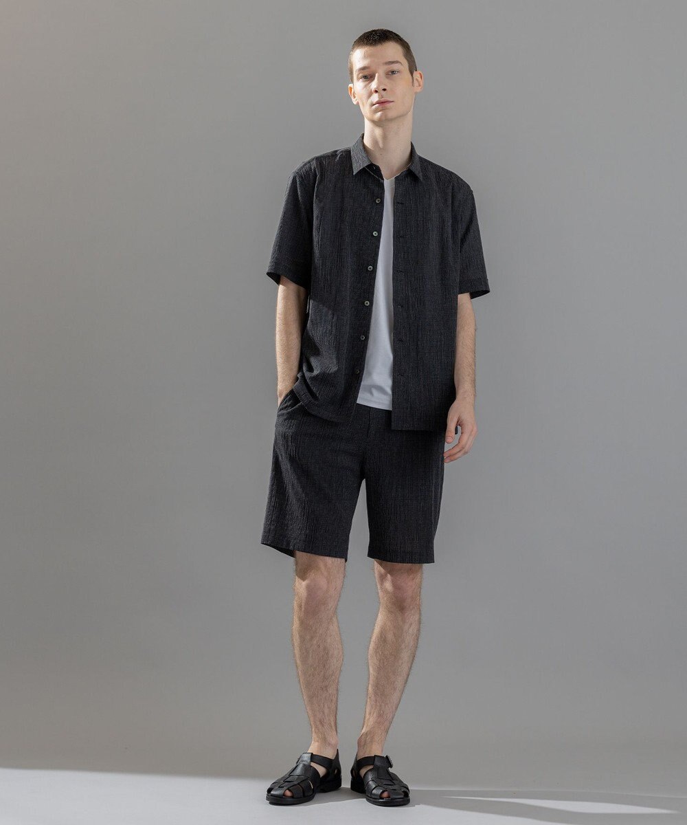 JOSEPH HOMME 新素材【通気性/洗える/ストレッチ】トリコワッシャーストレッチ　レギュラーカラー半袖シャツ 