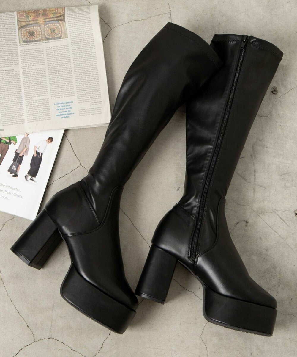 WEGO ストーム付きヒールロングブーツ 