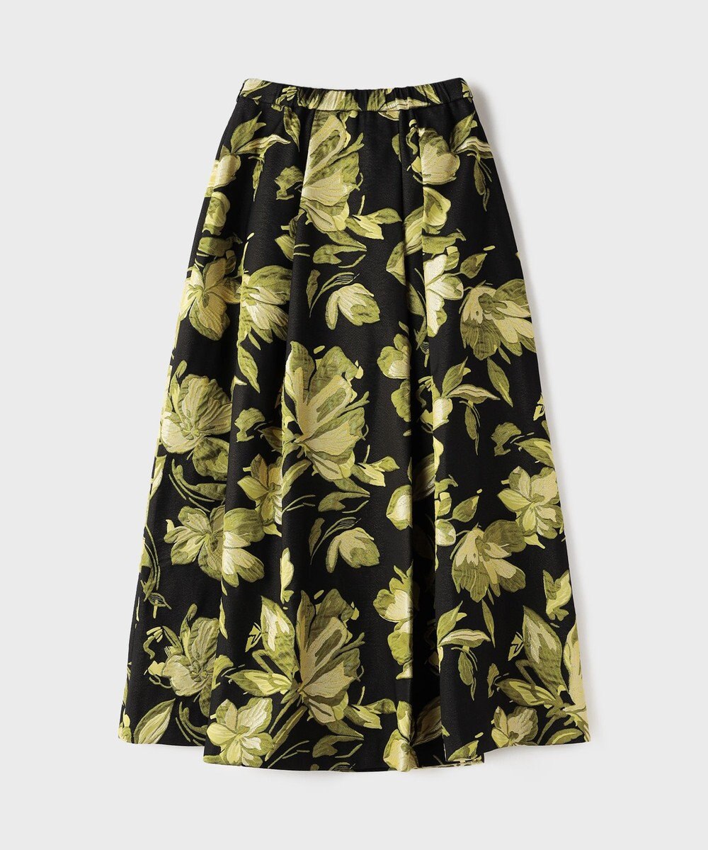 GRACE CONTINENTAL ラメフラワージャガードスカート 