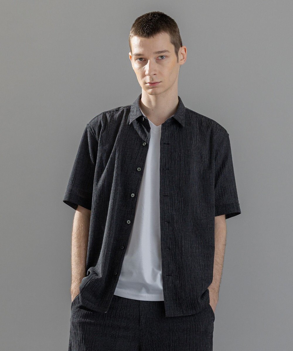 JOSEPH HOMME 新素材【通気性/洗える/ストレッチ】トリコワッシャーストレッチ　レギュラーカラー半袖シャツ 