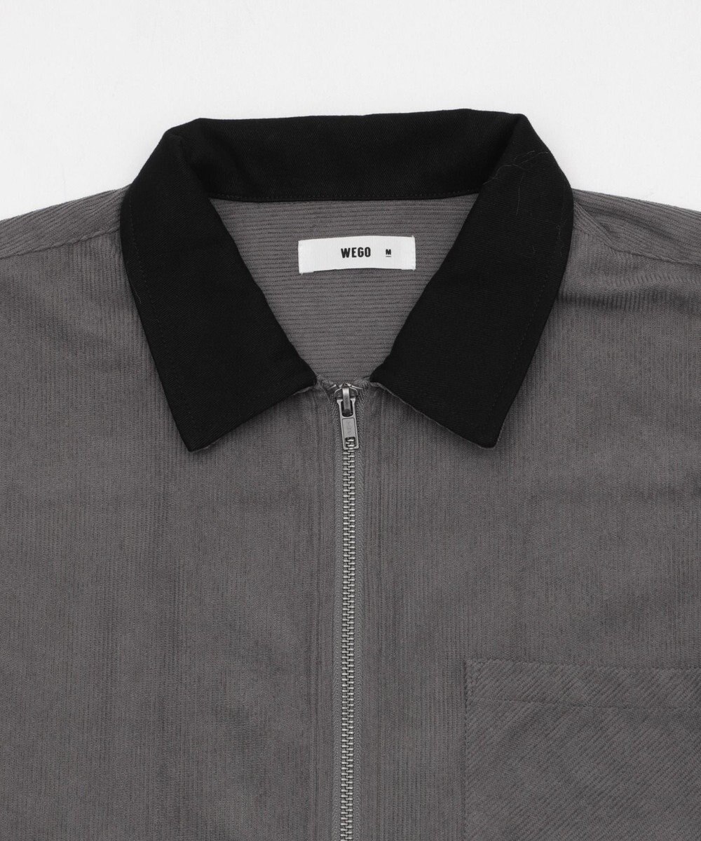 WEGO 【ユニセックス着用ITEM/MLサイズ展開】コーデュロイシャツジャケット 