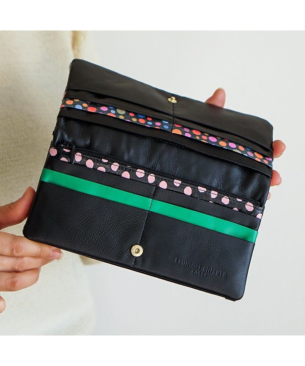 tsumori chisato CARRY エポネコメッシュ 長財布 2つ折り かぶせタイプ 