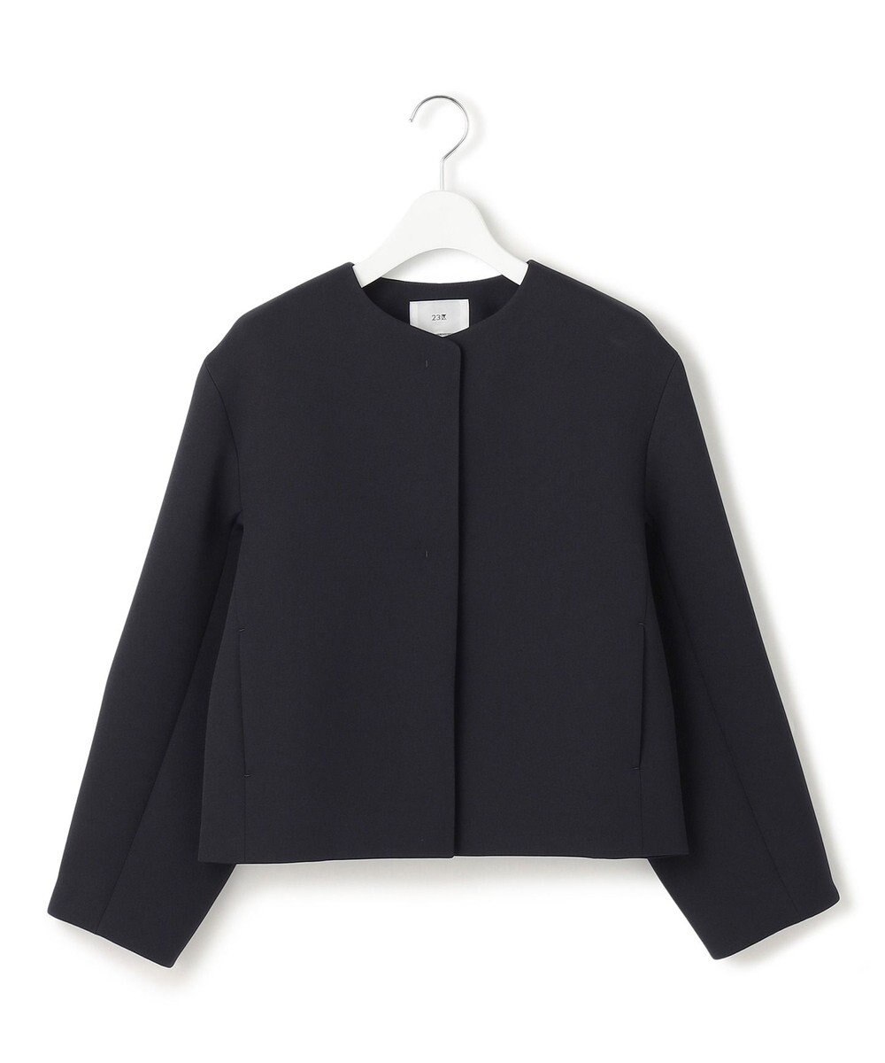 23区 【VERYコラボ】ストレッチトリプルクロス ノーカラージャケット 