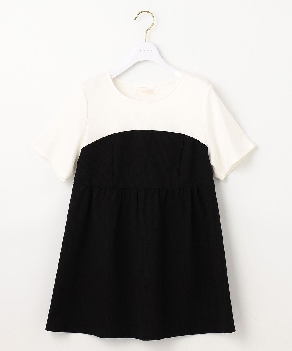 ANY SIS ビスチェドッキング風 カットソー 