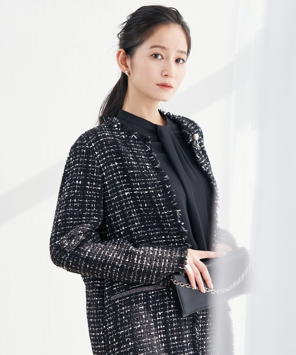 ICB 【セットアップ着用可能】ロービングツイード ノーカラージャケット 