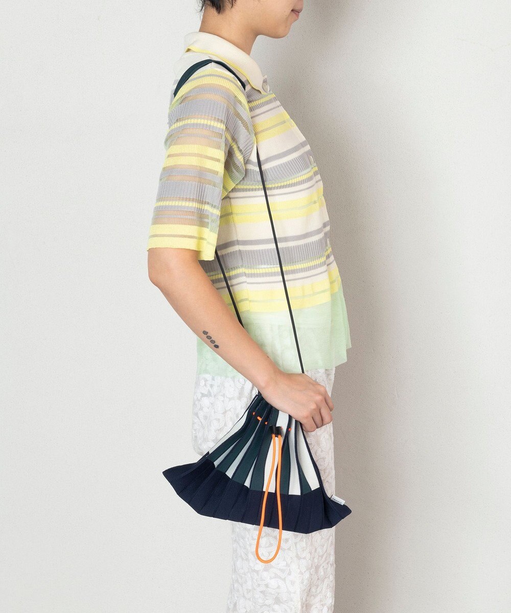 TRICOTE シースルーボーダートップス 