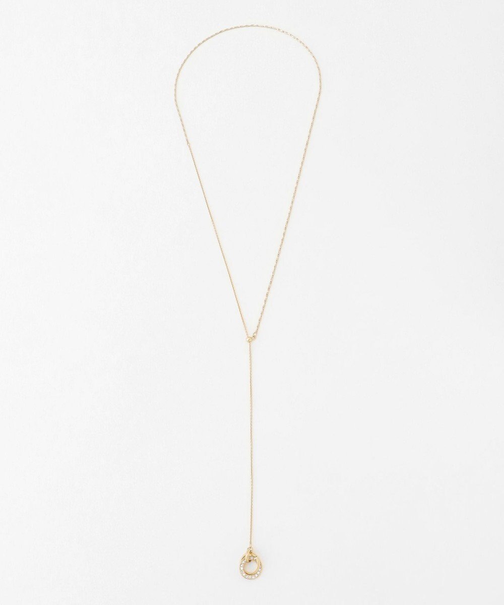 J.PRESS LADIES 3way ガラスリング ラリエット ネックレス 