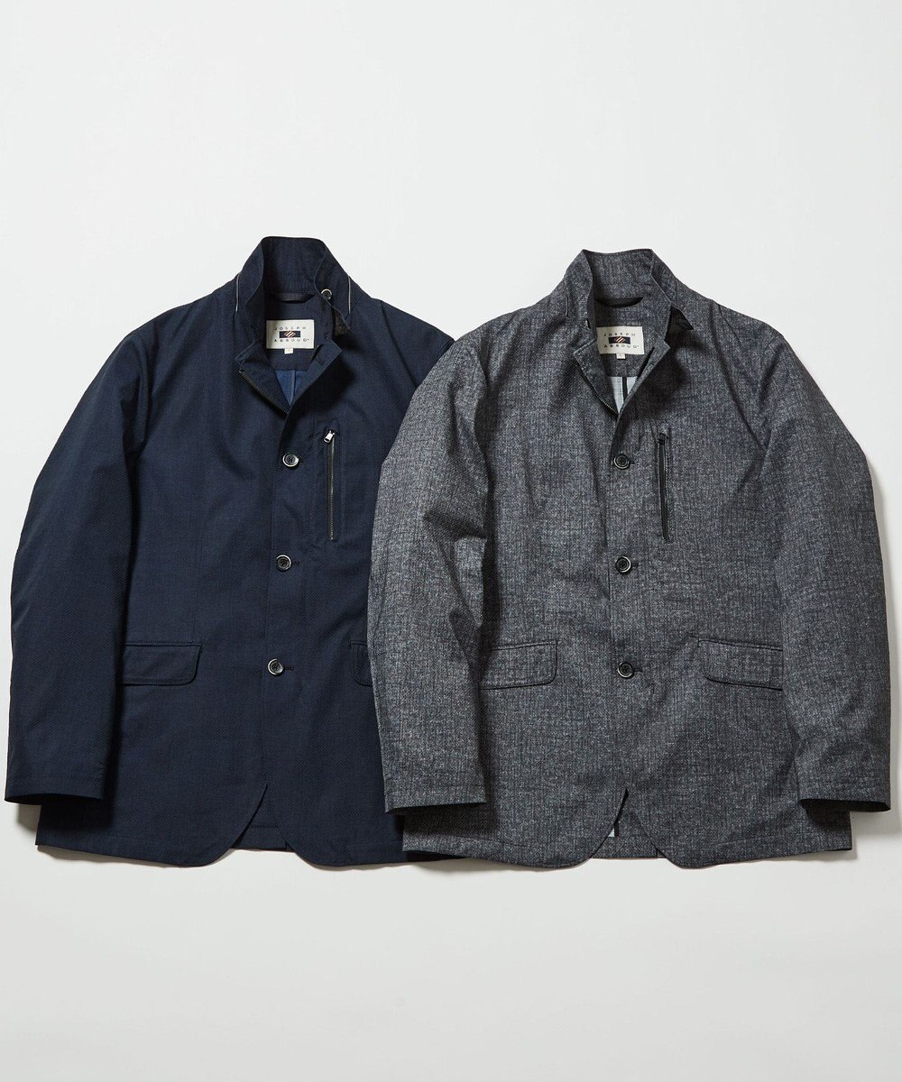 JOSEPH ABBOUD 【軽量・撥水加工】メランジストレッチジャケットブルゾン 