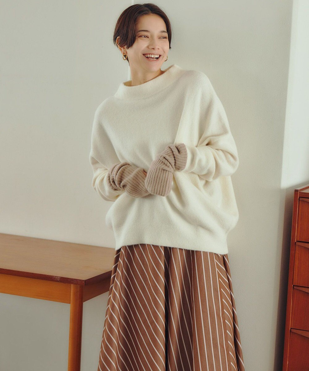 UNFILO ふわもちニット アームウォーマー 