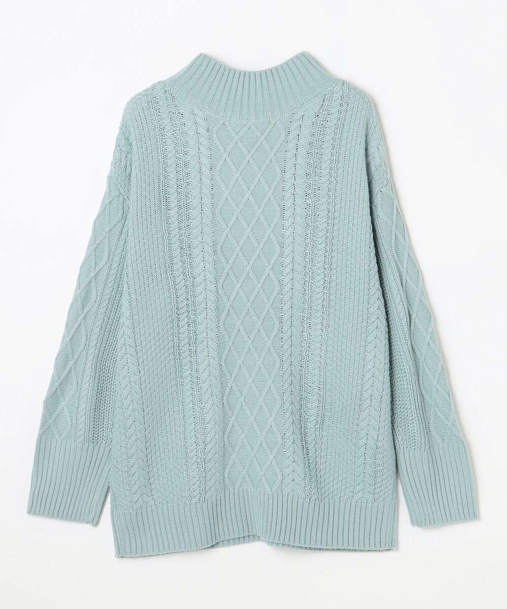 ANY L ソフトタッチケーブルニットチュニック 