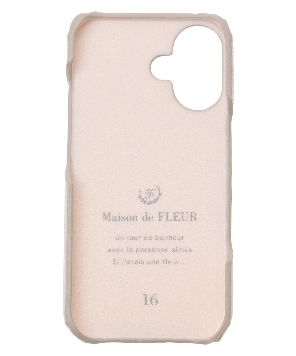 Maison de FLEUR カードポケットミラー付きアイフォン16ケース 