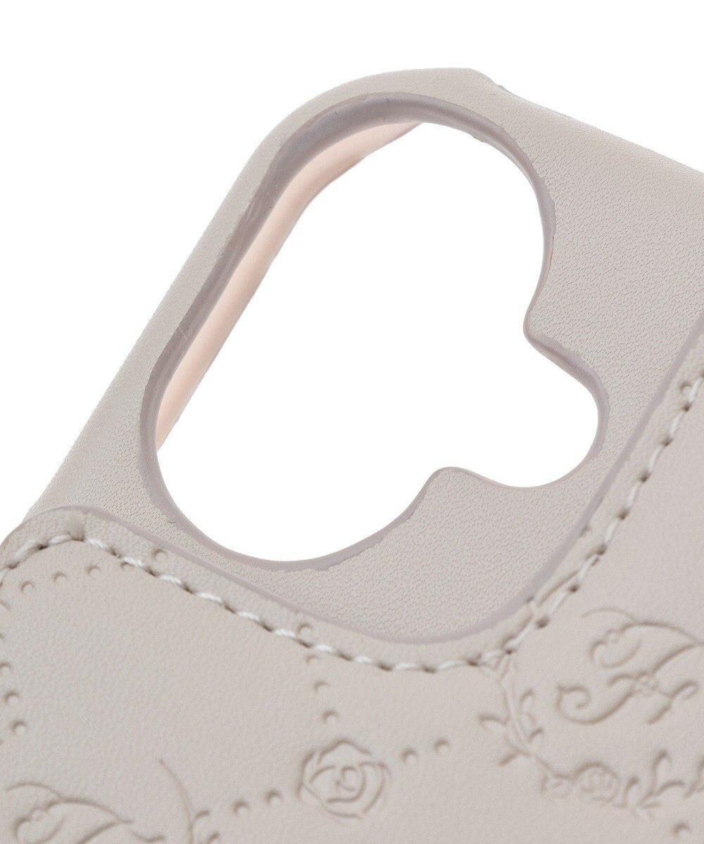 Maison de FLEUR カードポケットミラー付きアイフォン16ケース 