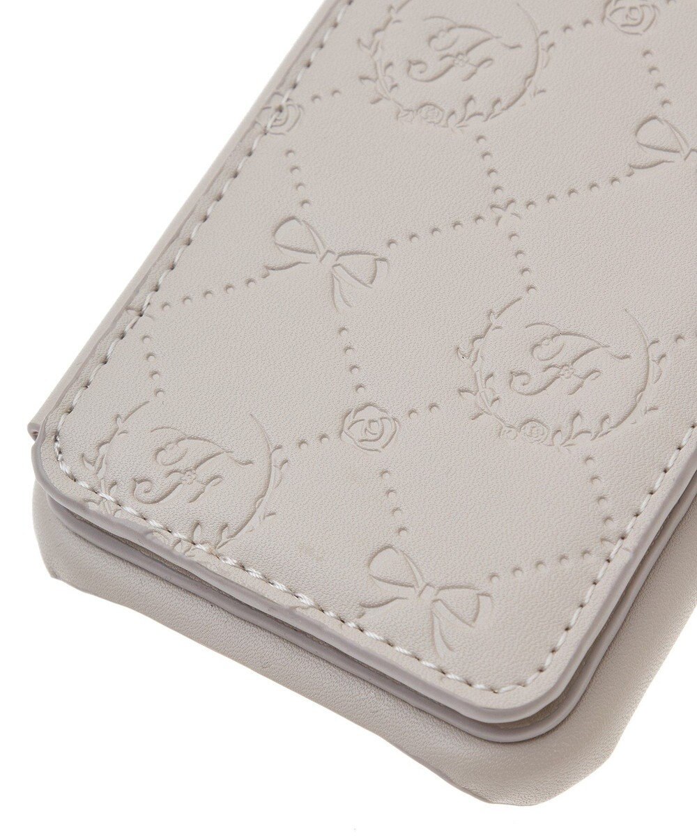 Maison de FLEUR カードポケットミラー付きアイフォン16ケース 