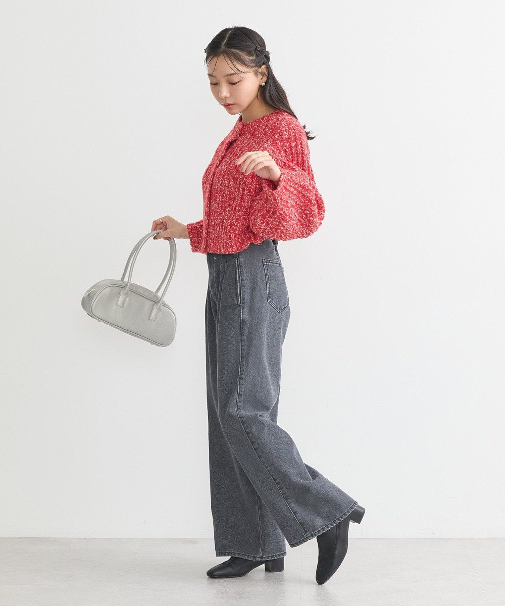 earth music&ecology ローゲージニットショートカーディガン 