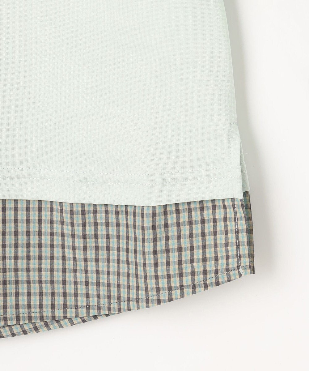 組曲 KIDS 【150-160㎝】 ミニチェック レイヤードトップス 