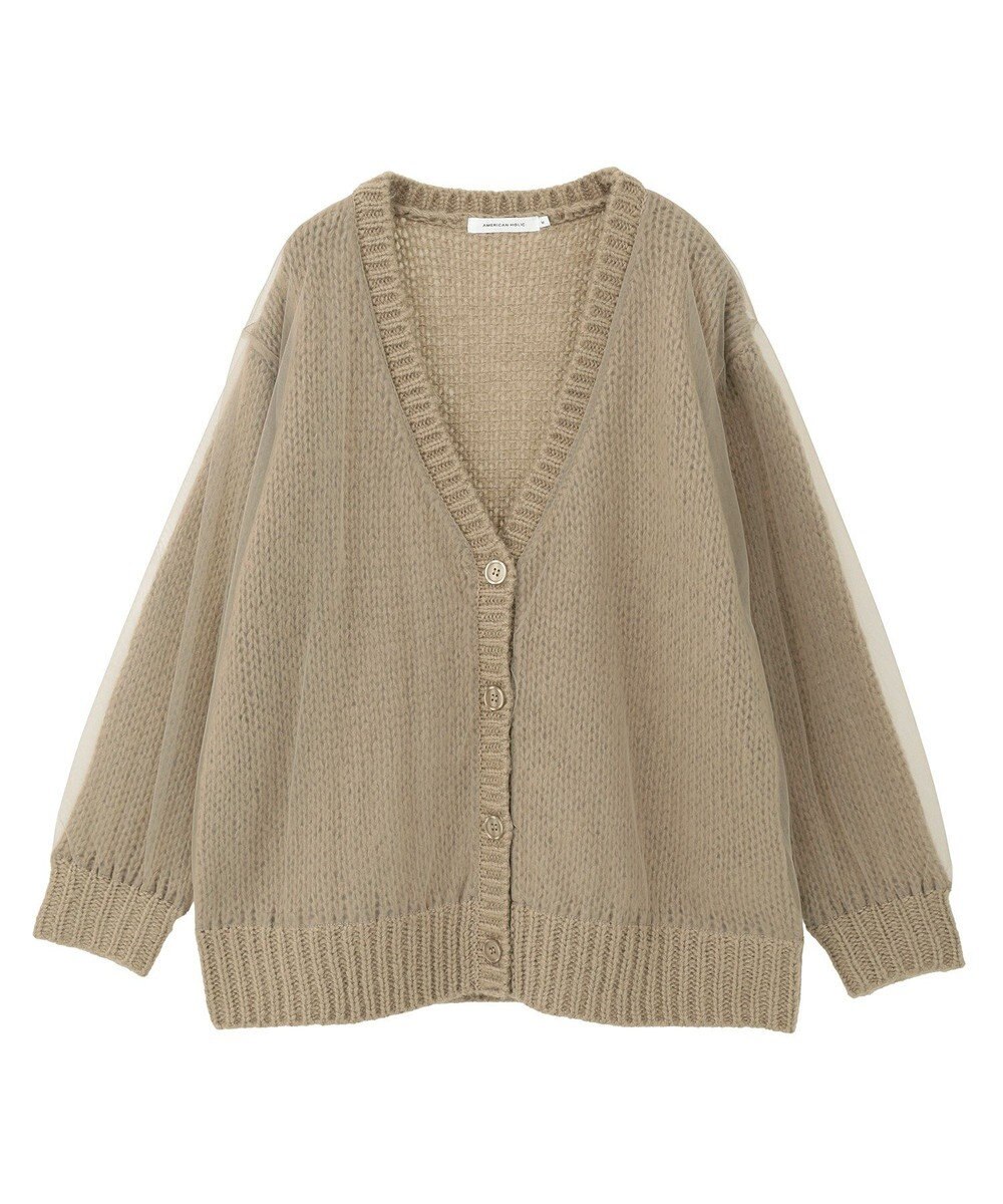 AMERICAN HOLIC チュールレイヤードカーディガン 