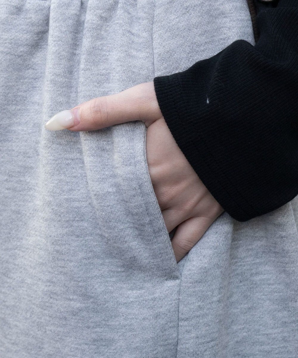 WEGO 【ウエストゴム/SMサイズ展開】裏起毛カーブデザインスウェットパンツ 