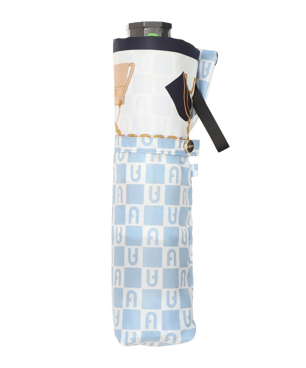 MOONBAT FURLA 折りたたみ傘 チャーム＆ロゴプリント UV 耐風 日本製 