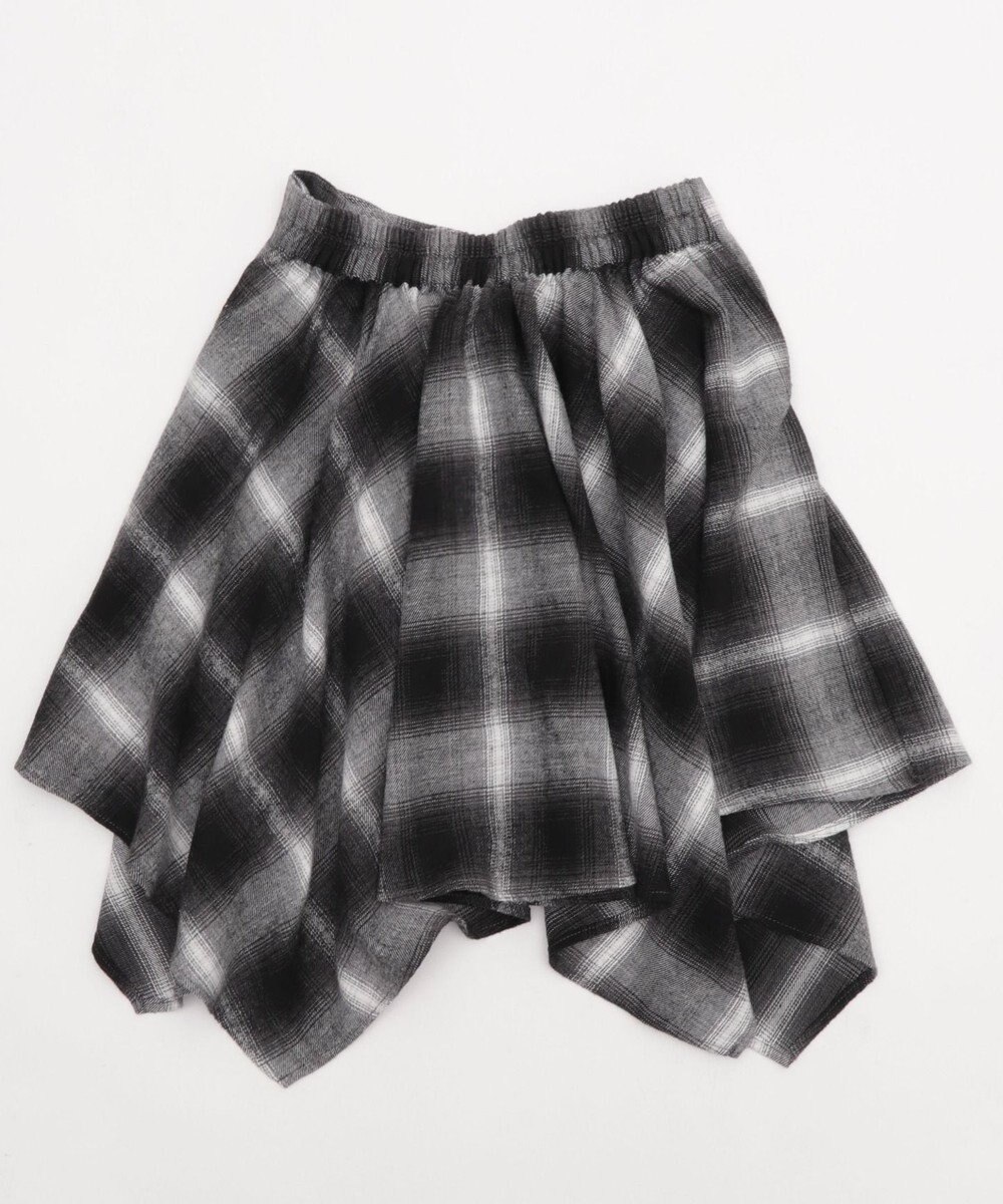 WEGO ネルシャツライクイレヘムミニスカート 