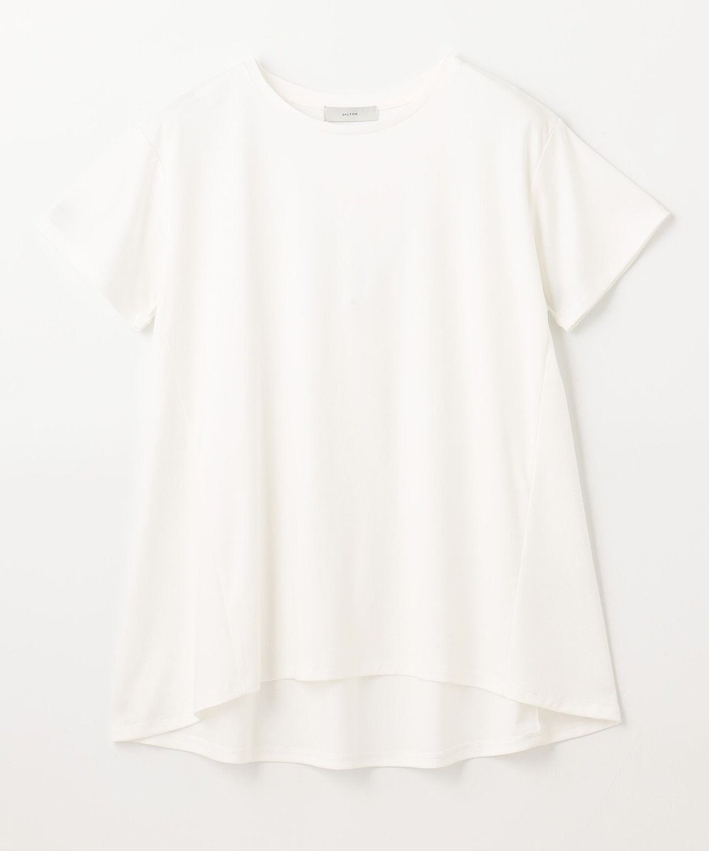 ANY L 【汗ジミ防止加工】シルケットスムースバックギャザーチュニック 