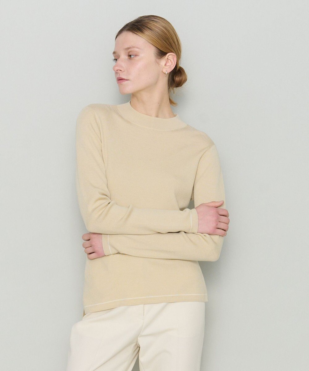 JOSEPH 【洗える】ウールリブ　ラウンドネックニット 